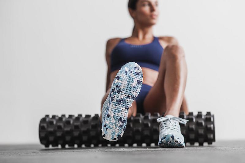 Nobull Ice Wild Ocean Mesh Runner Women's Running Shoes Blue | USA T1657C